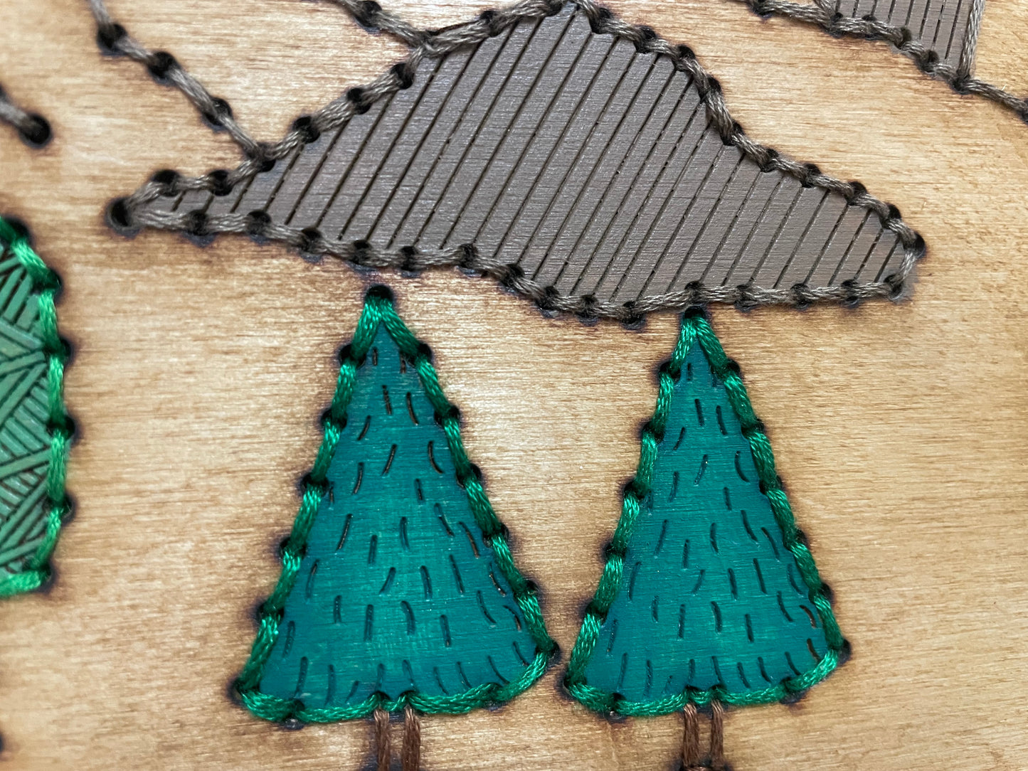 Mountain Wood Embroidery