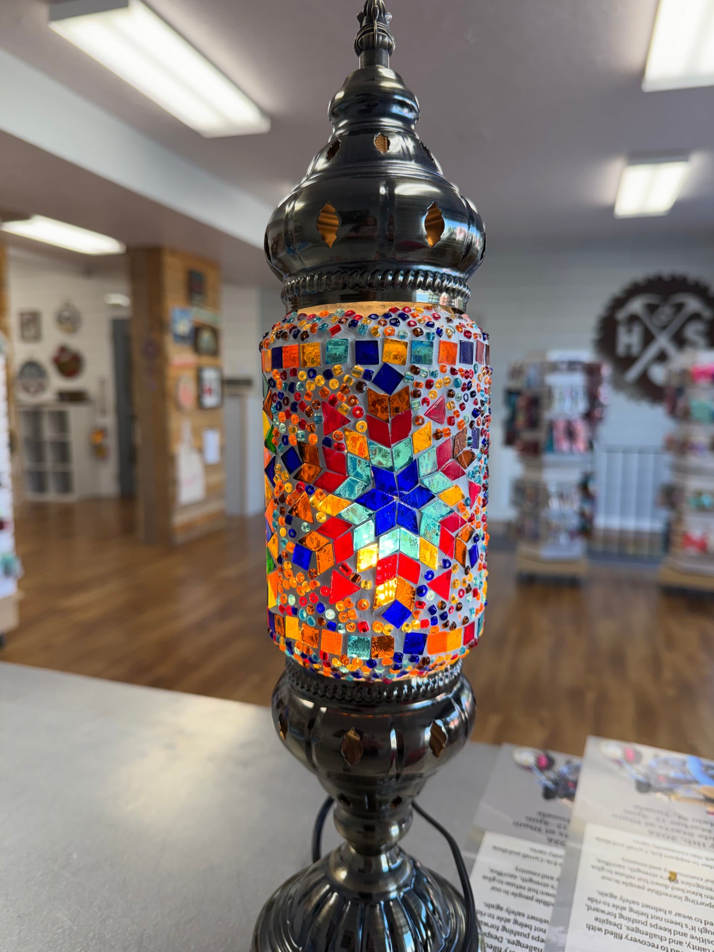 Mosaic Lamp Workshop: 10/3 at 2pm (upstairs)