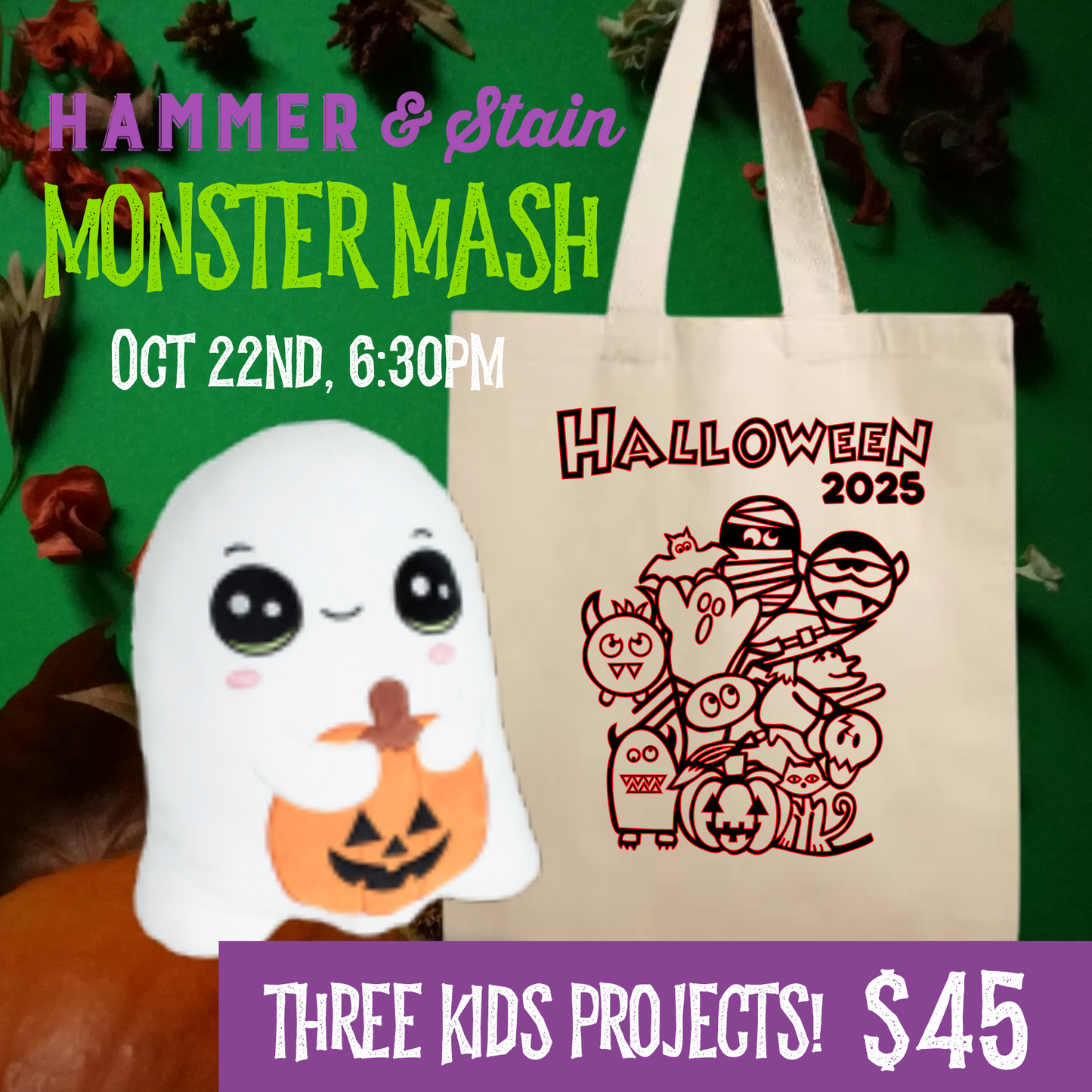 Kids Monster Mash: Wednesday, October 22 at 6:30pm