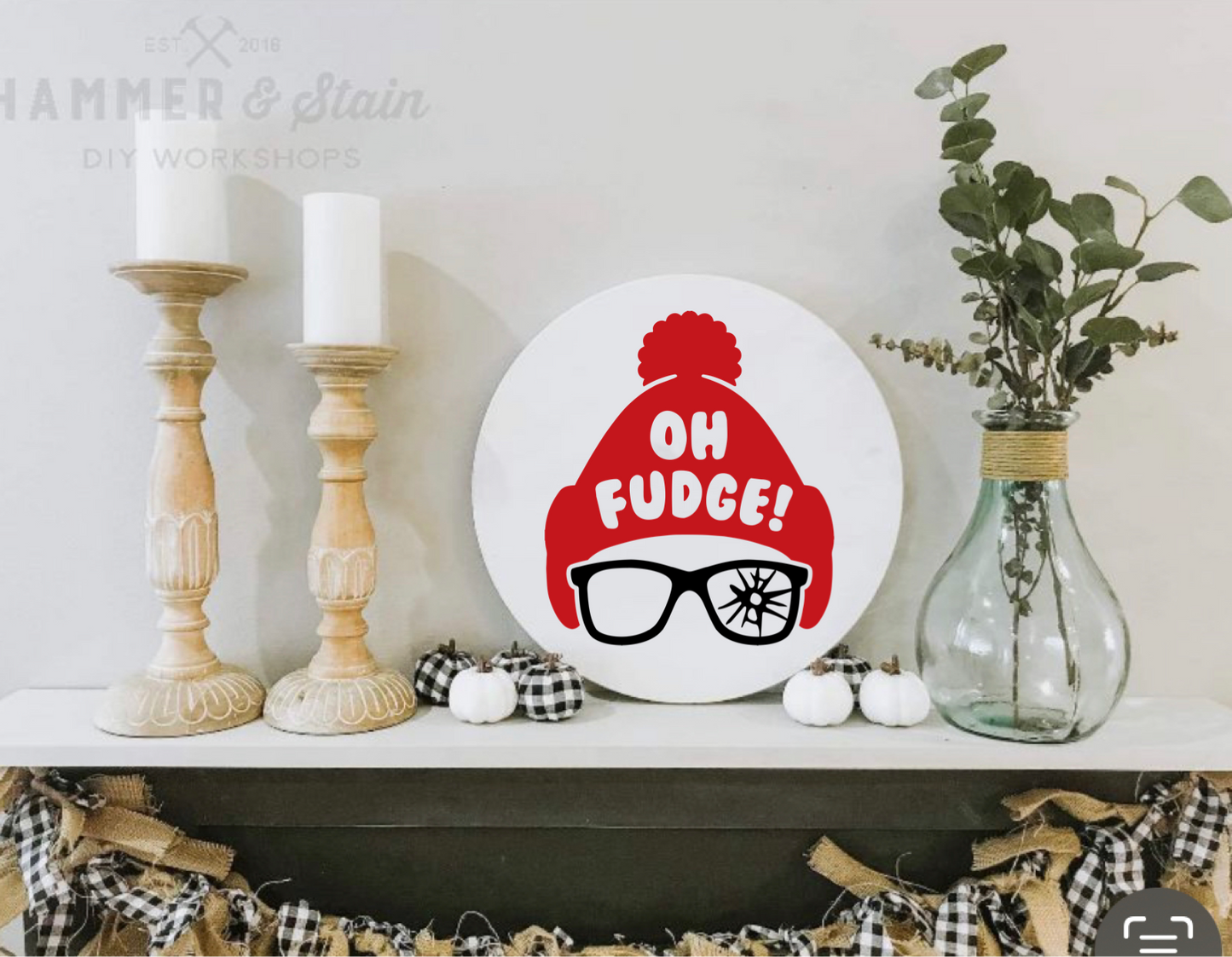 11/1/25 at 10am Christmas Door Hangers with Liquid Glass Add On