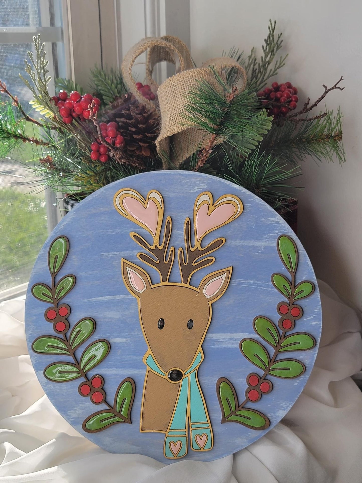 11/1/25 at 10am Christmas Door Hangers with Liquid Glass Add On