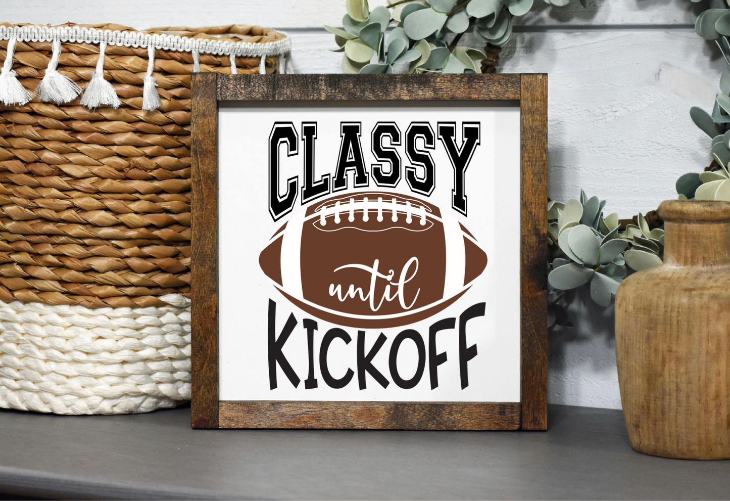 Football Framed Sign - “24x24”