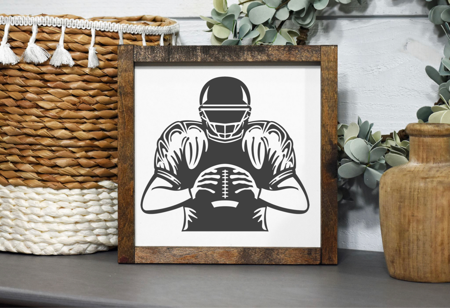 Football Framed Sign - “24x24”