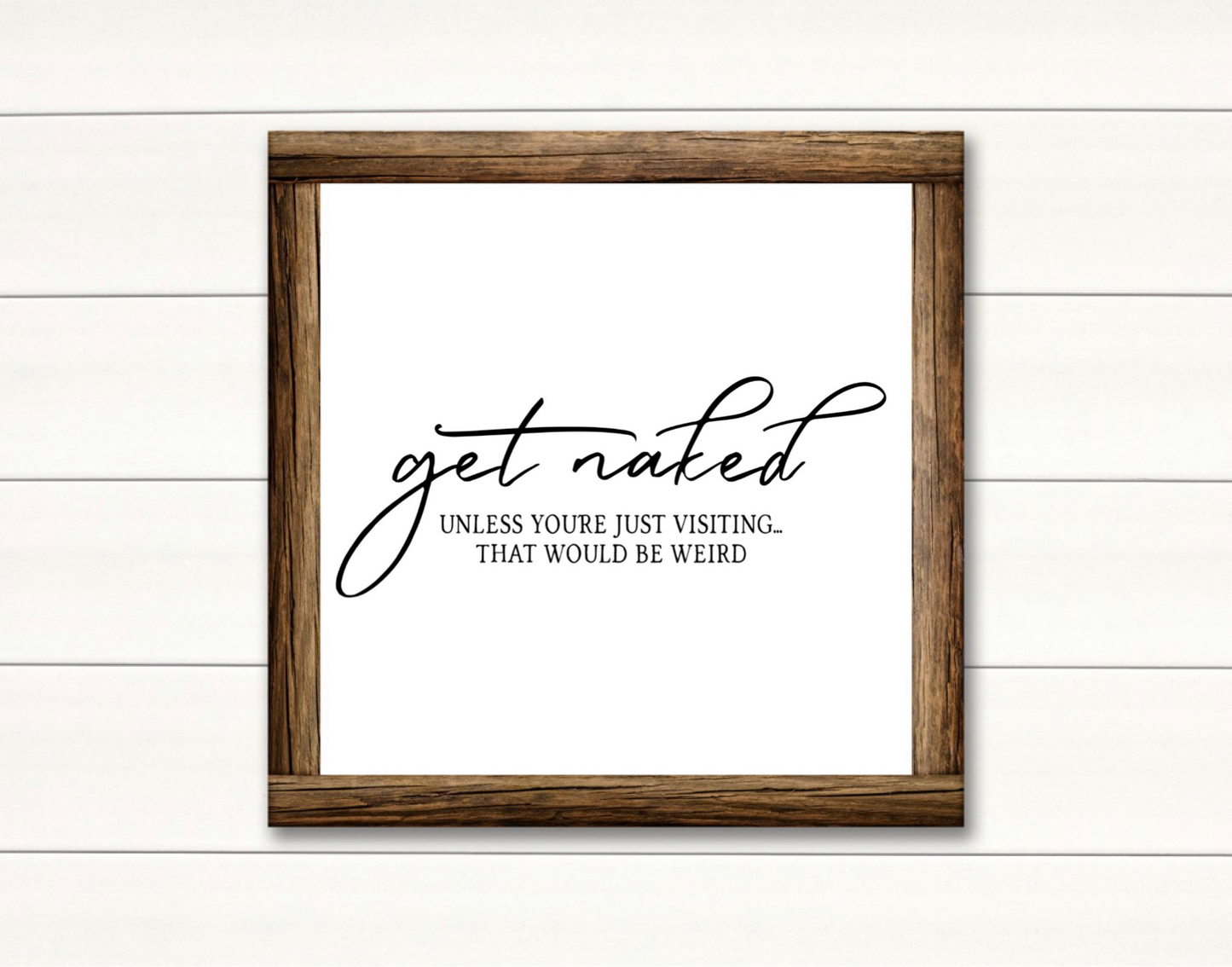 Bathroom Square Framed Sign 14”x14”