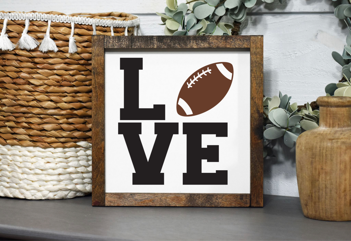 Football Framed Sign - “24x24”