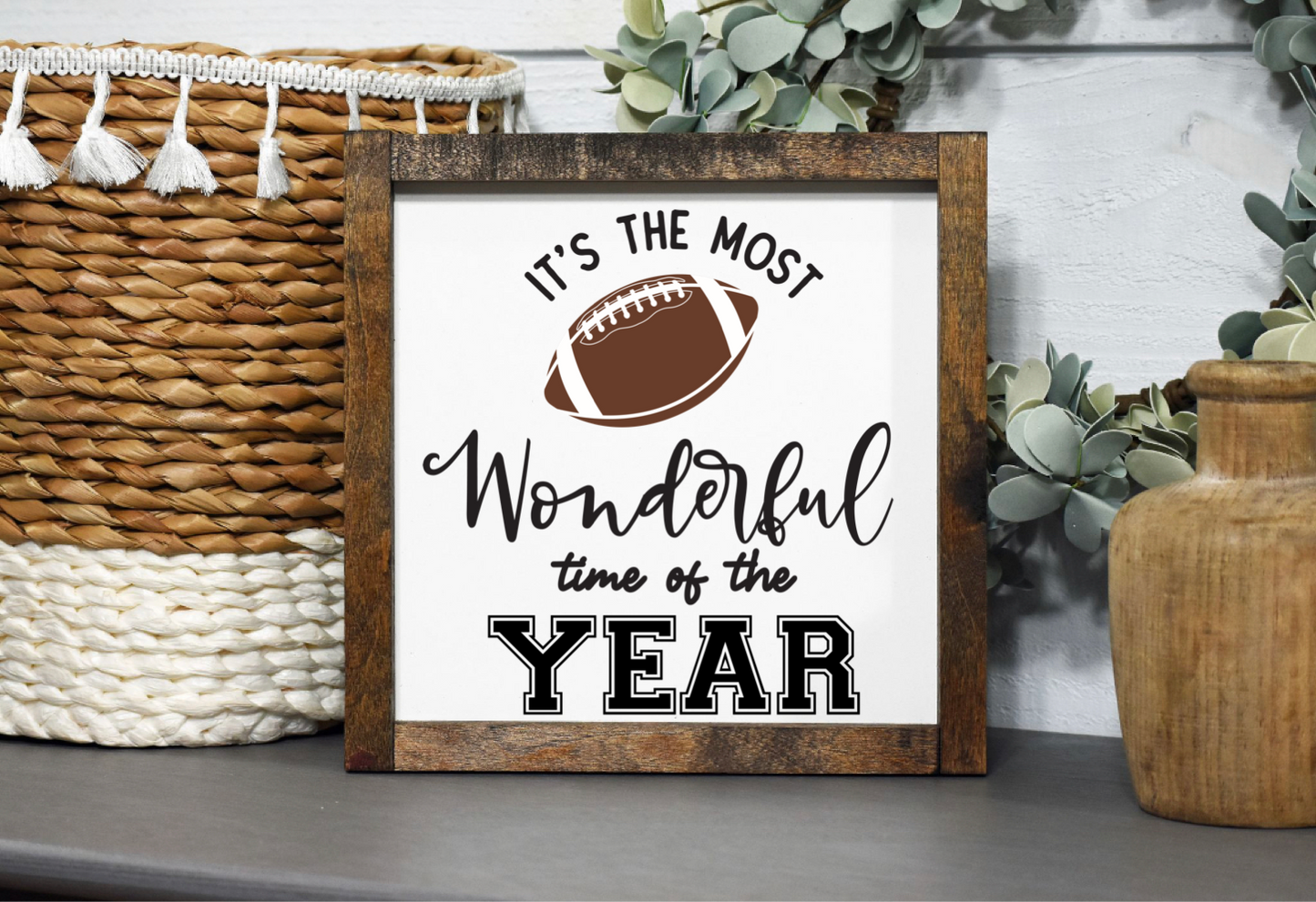 Football Framed Sign - “24x24”