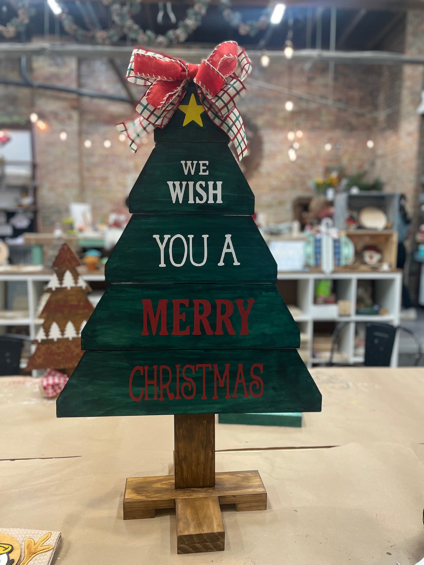 12/5/25 at 6pm Holiday Tree and Porch Plank Workshop