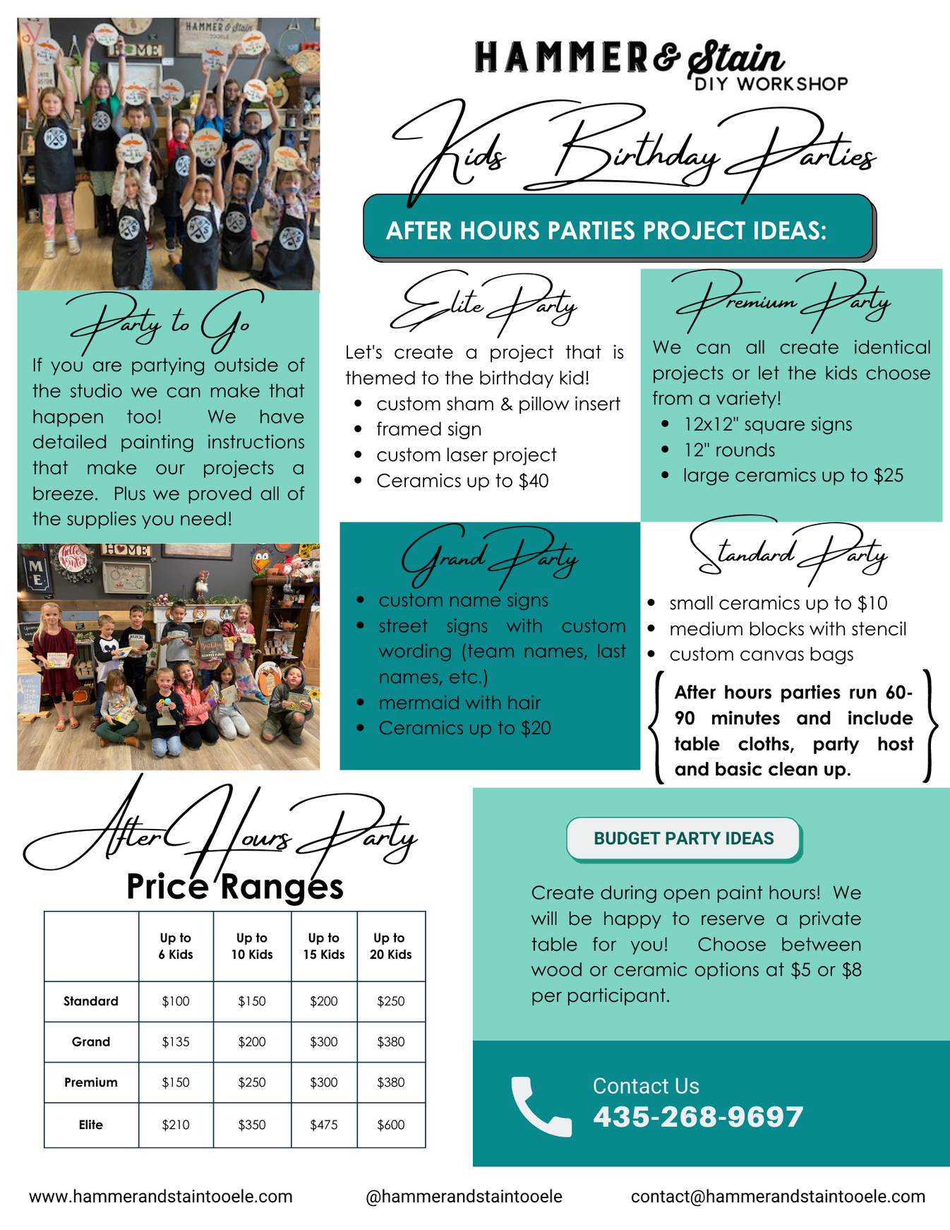 Premium Birthday Package Hammer And Stain Tooele