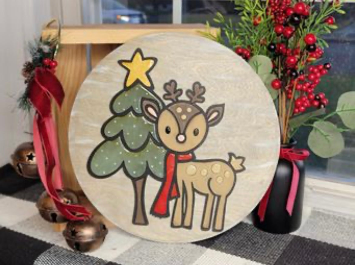 11/1/25 at 10am Christmas Door Hangers with Liquid Glass Add On