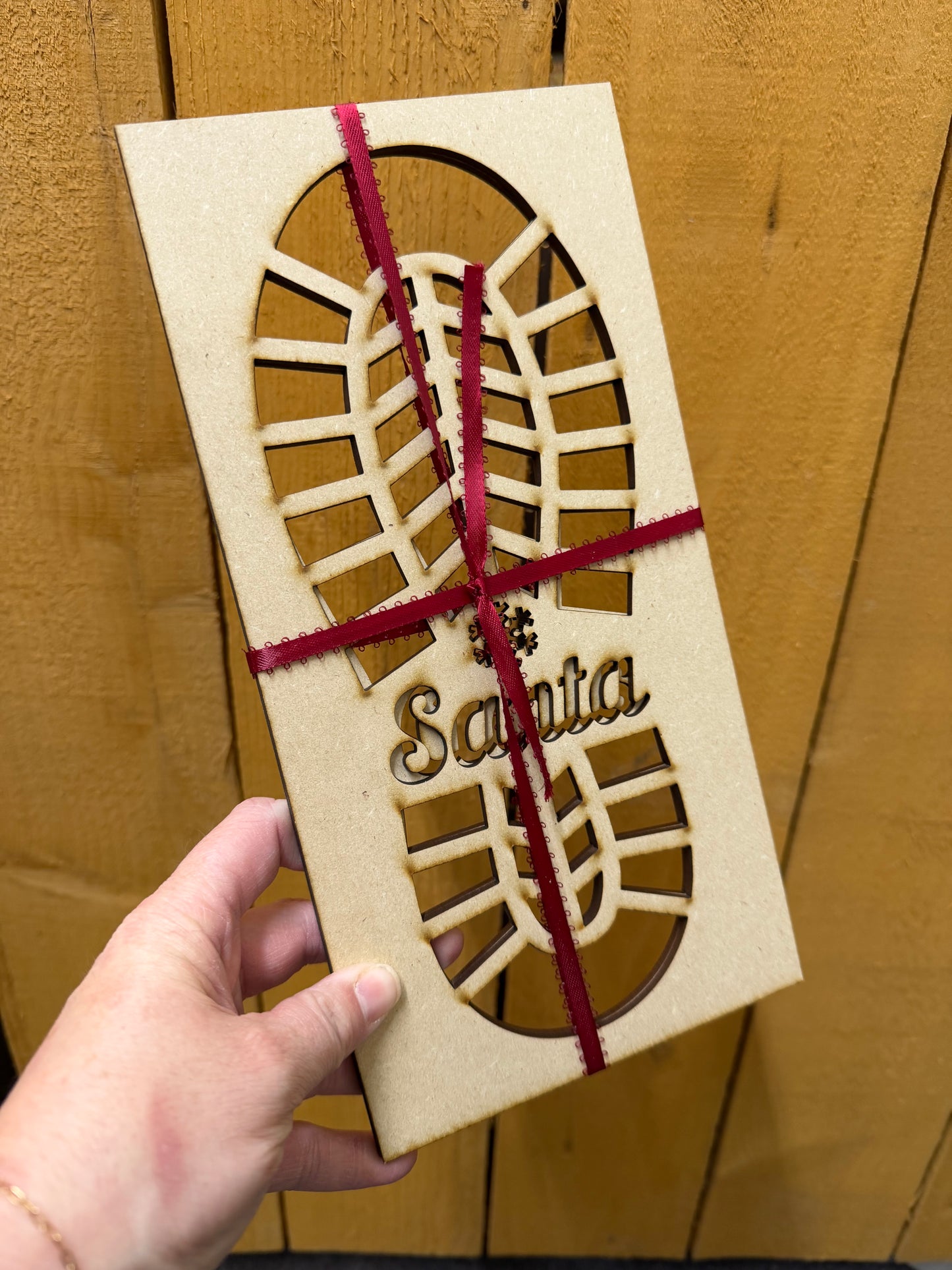 Santa Footprint Stencil