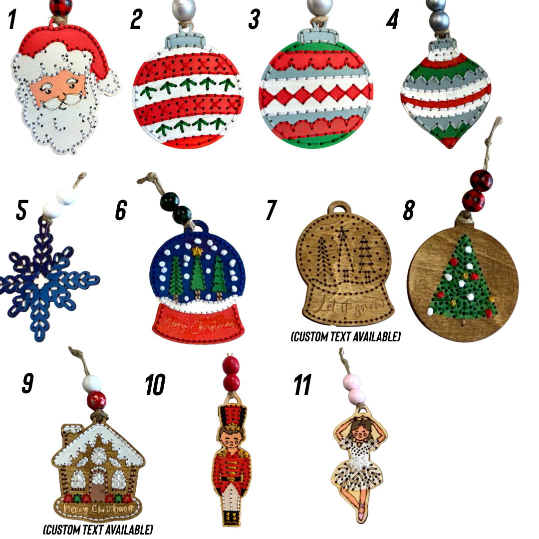 7/18 at 4pm Wood Embroidery Christmas in July Workshop