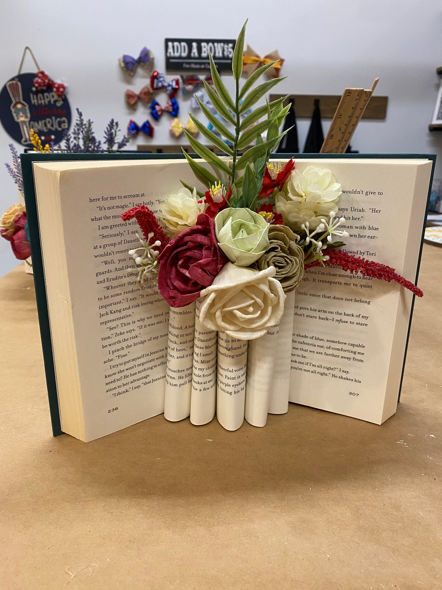 Page Turning Floral Book Art: Friday, March 27 6pm