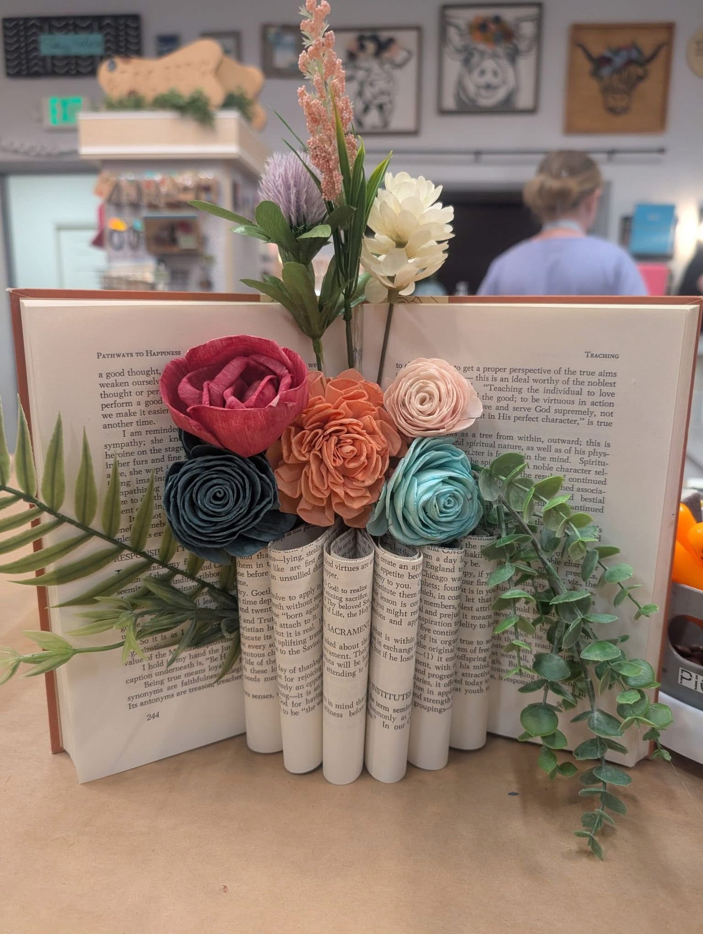 Page Turning Floral Book Art: Friday, March 27 6pm