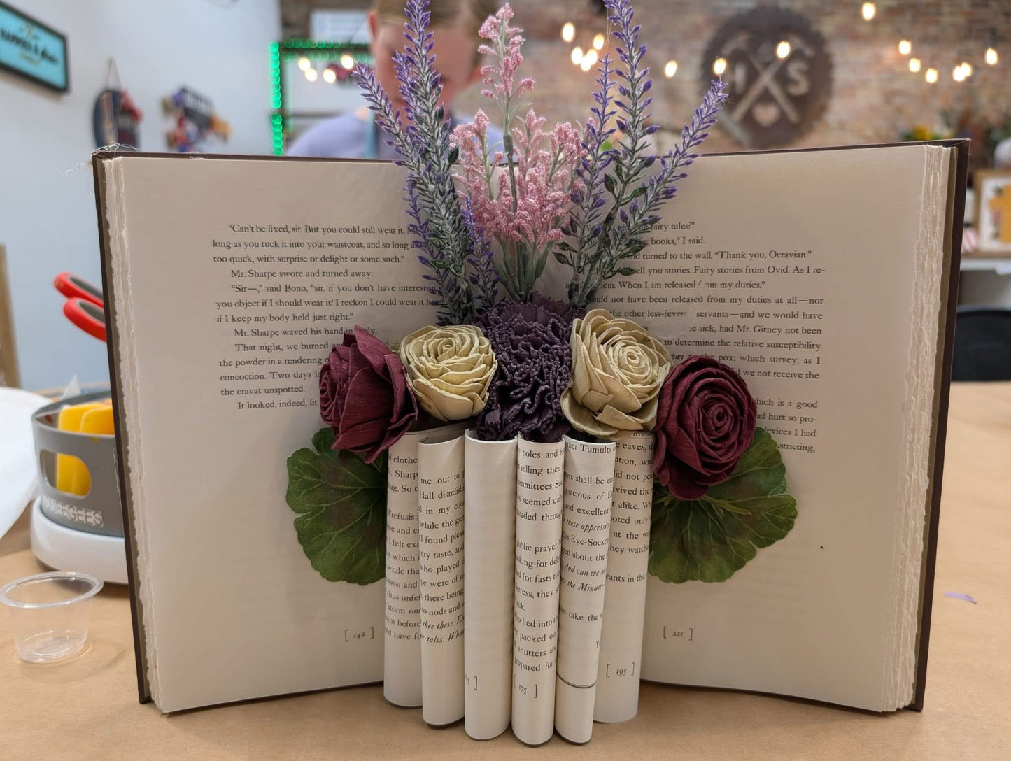 Page Turning Floral Book Art: Friday, March 27 6pm