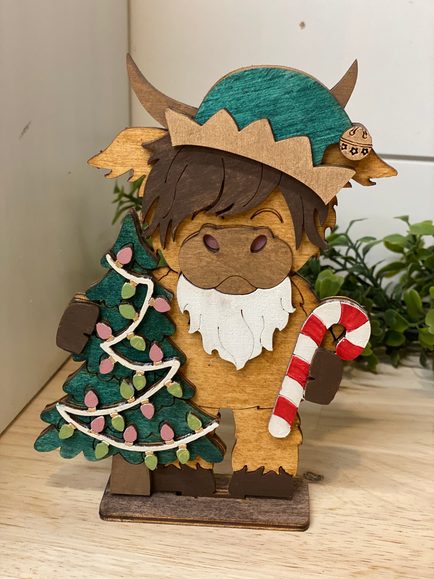 Set of 4 Standing Highland Cows