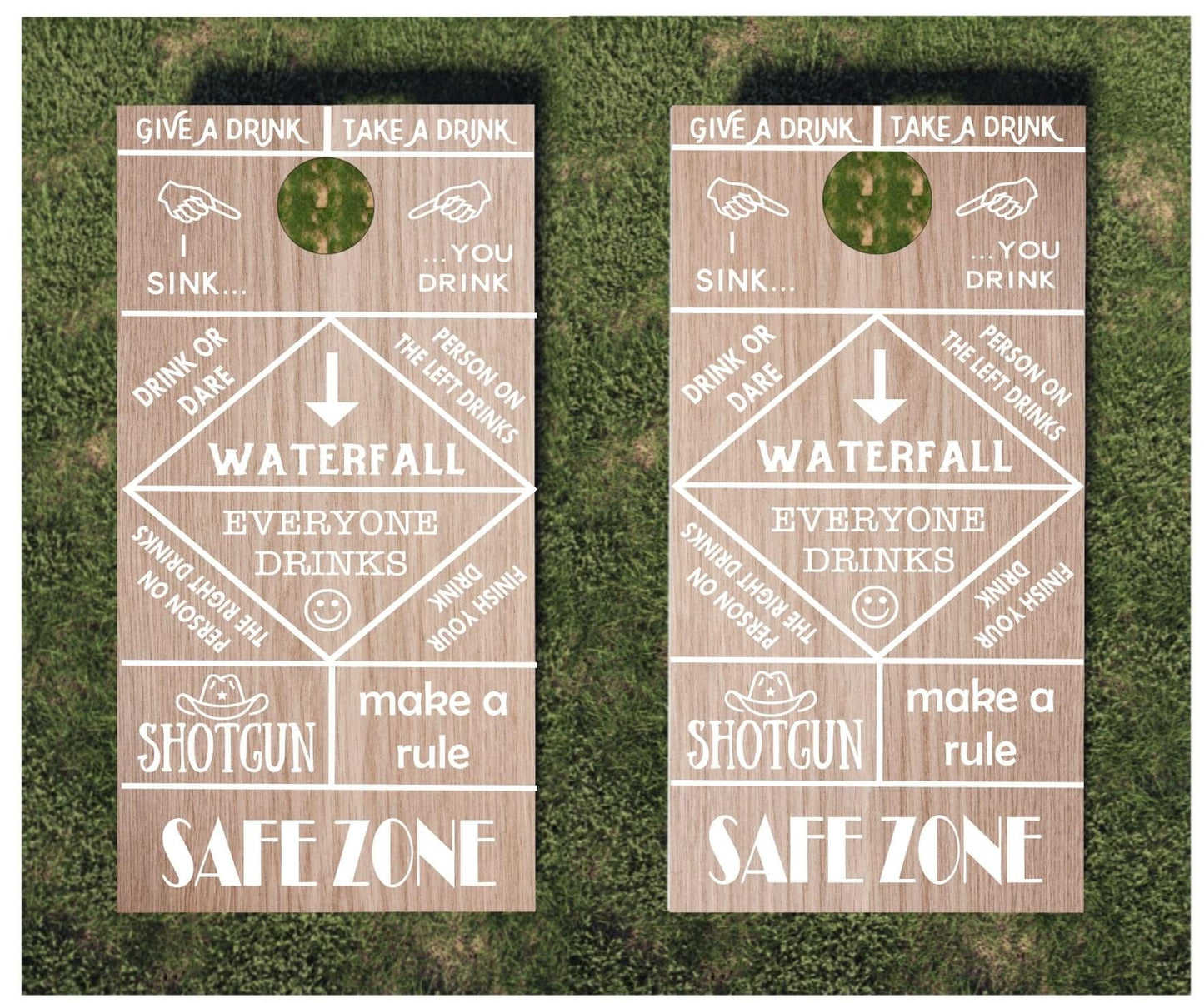 Regulation Sized Cornhole Boards - Set of Two - Finished Product