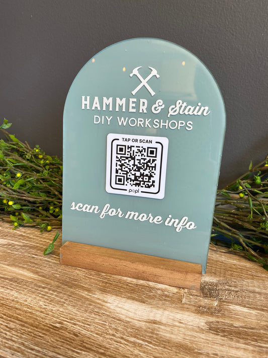 Let's Get Social programmable QR/bump code sign