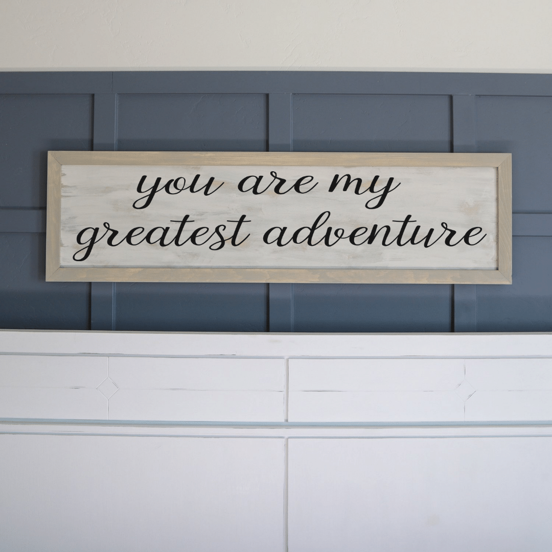 Long Sign 50x14 - perfect for behind a couch!