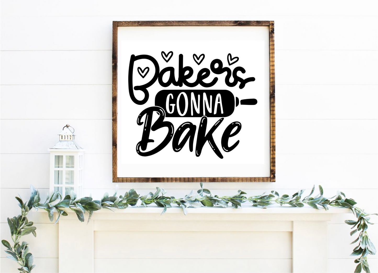 Baking 18X18 Framed Sign