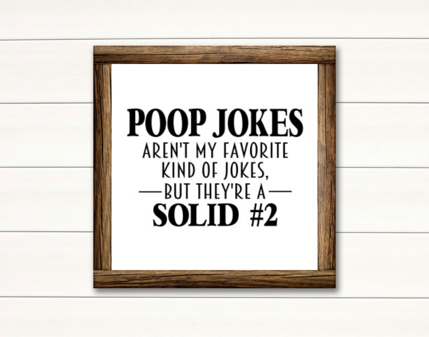 Bathroom Square Framed Sign 14”x14”